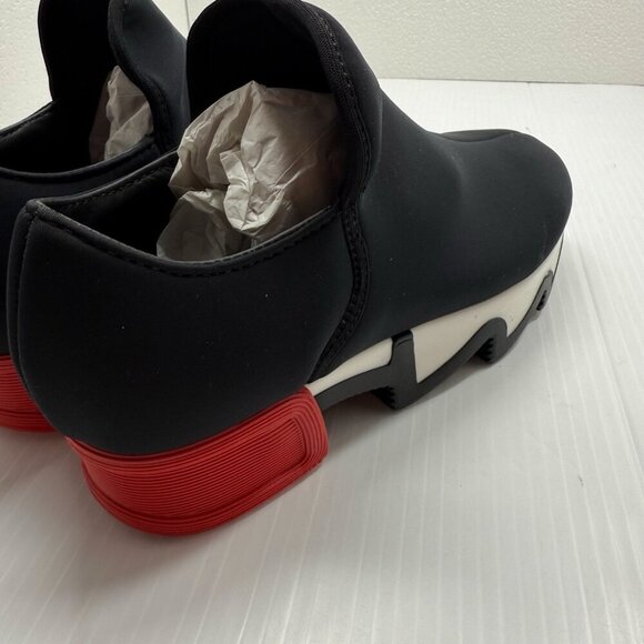 iRi Black Red Neoprene Sneakers Low Top Shoes NIB Designer Women's 8 Waterproof - Picture 10 of 11
